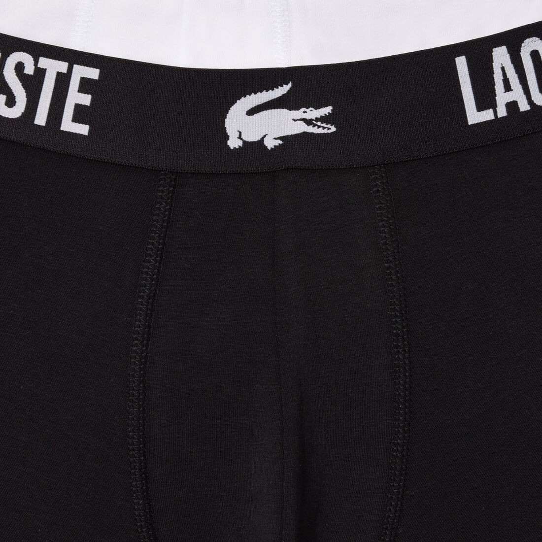طقم بوكسر لاكوست جيرسيه بشعار الماركة للرجال، 3 قطع Men's Lacoste Branded Jersey Trunk Three-Pack - 5H3321-00-TR2