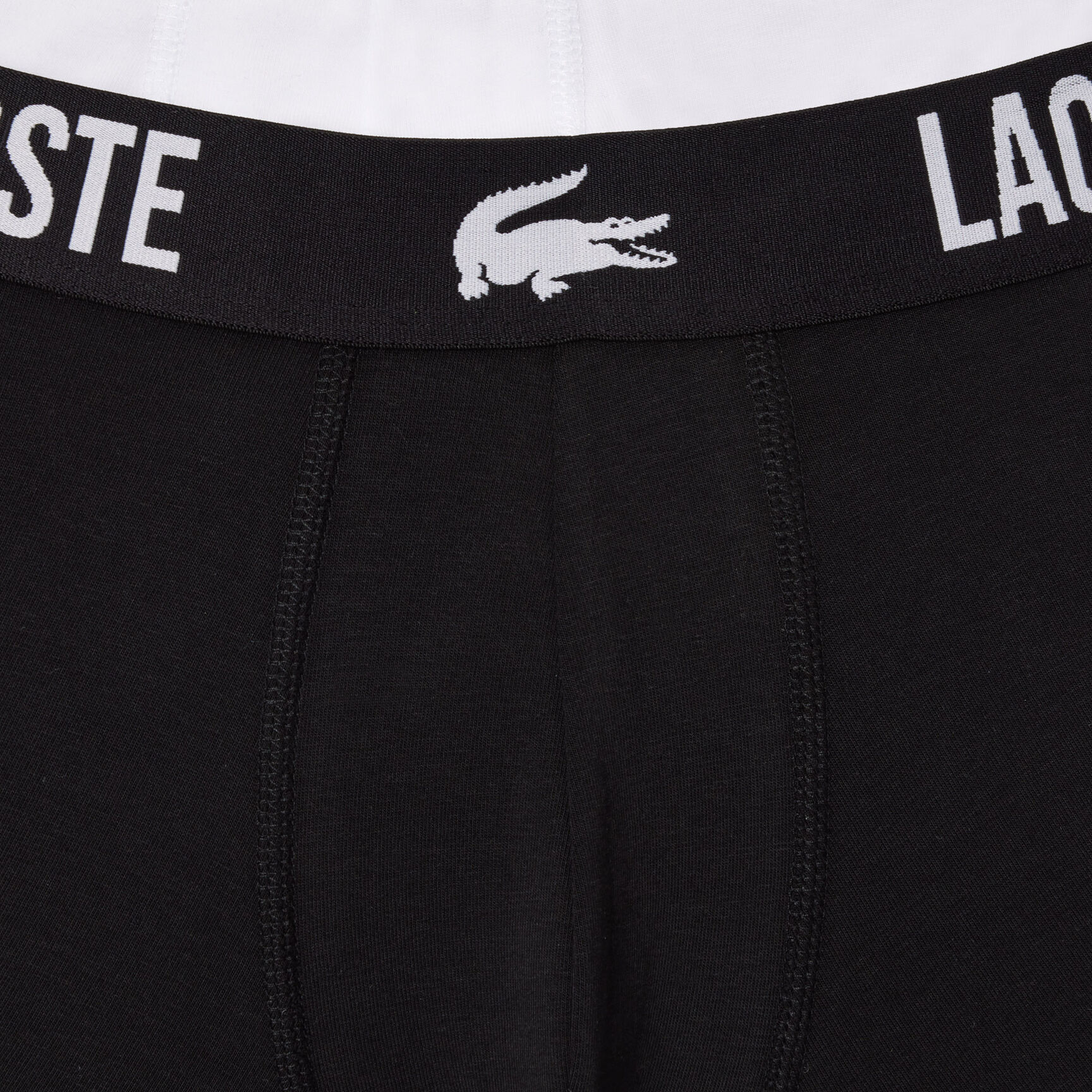 طقم بوكسر لاكوست جيرسيه بشعار الماركة للرجال، 3 قطع Men's Lacoste Branded Jersey Trunk Three-Pack - 5H3321-00-TR2