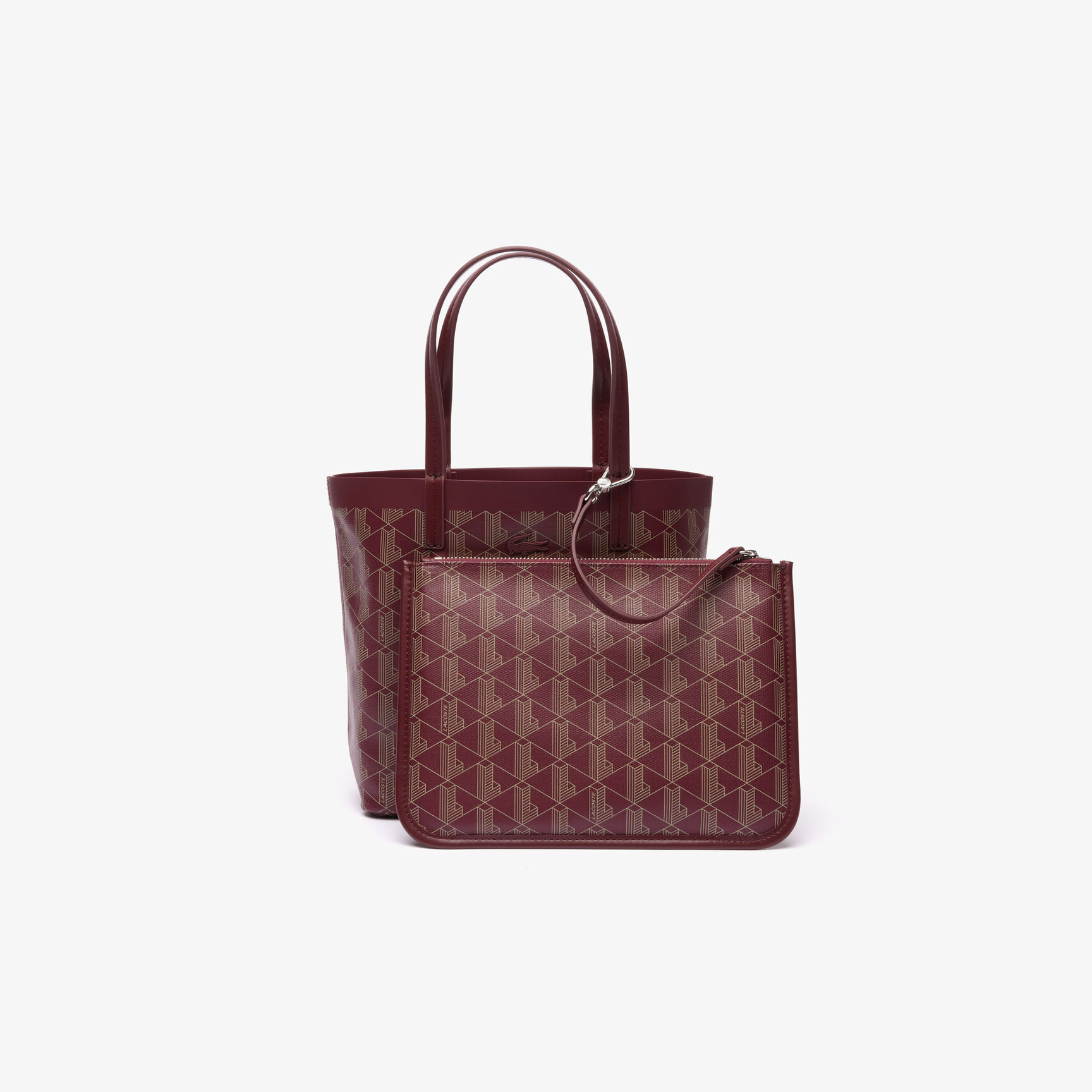 حقيبة توت صغيرة كانفا مغلفة بنقشة شعار الماركة من مجموعة زيلي Zely Coated Canvas Monogram Small Tote - NF4338ZE-M45