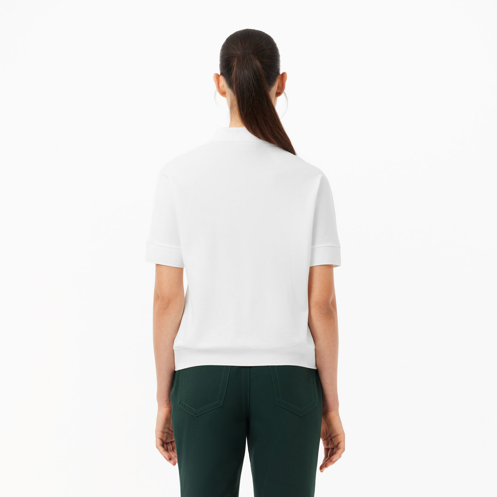 Open Neck Fluid Pique Polo Shirt - PF0504-00-001