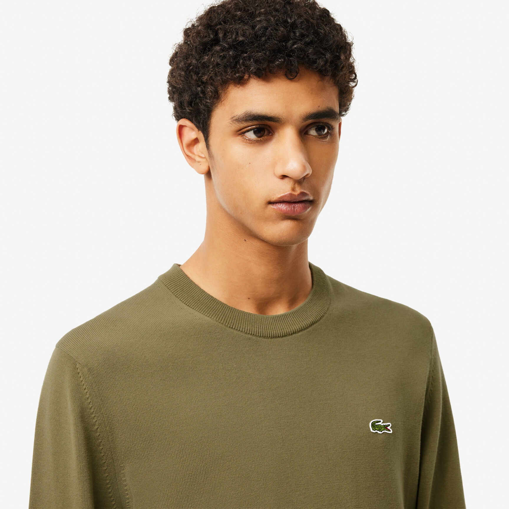 Monochrome Cotton Crew Neck Sweater - AH1985-00-BMY