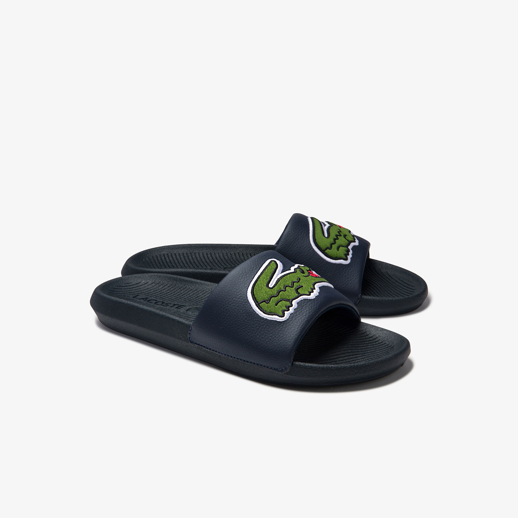 Men's Croco Synthetic and PU Slides lacoste men s croco synthetic and pu slides