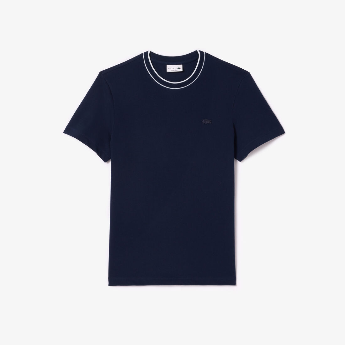 تي شيرت بياقة مخططة من بيكيه Stretch Pique Stripe Collar T-shirt - TH8174-00-166