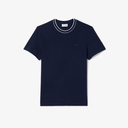 Stretch Pique Stripe Collar T-shirt Stretch Pique Stripe Collar T-shirt