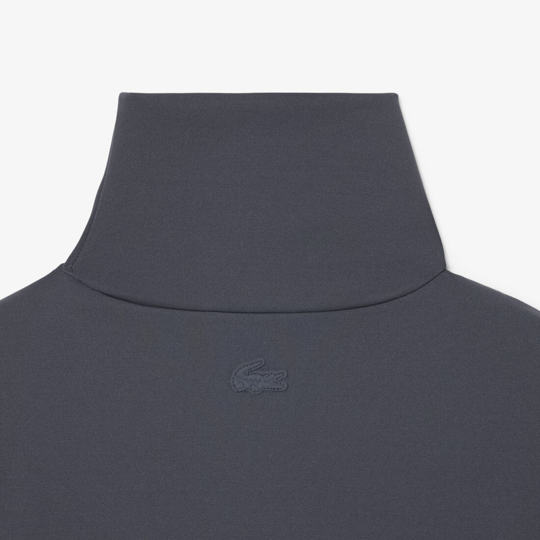 lacoste runway high neck printed stretch t shirt