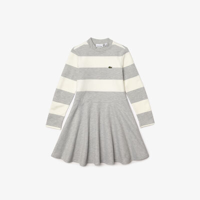 Girls' Striped Knit Turtleneck Sweater