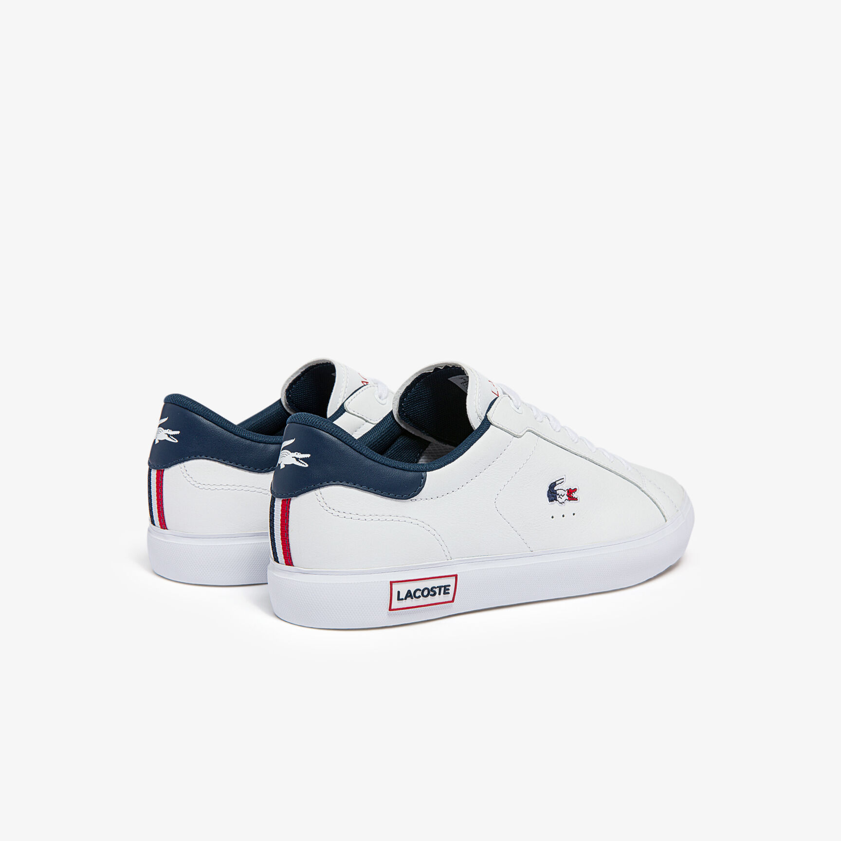 سنيكرز باور كورت جلد بثلاثة ألوان للرجال Men's Powercourt Leather Tricolour Trainers - 43SMA0034-407
