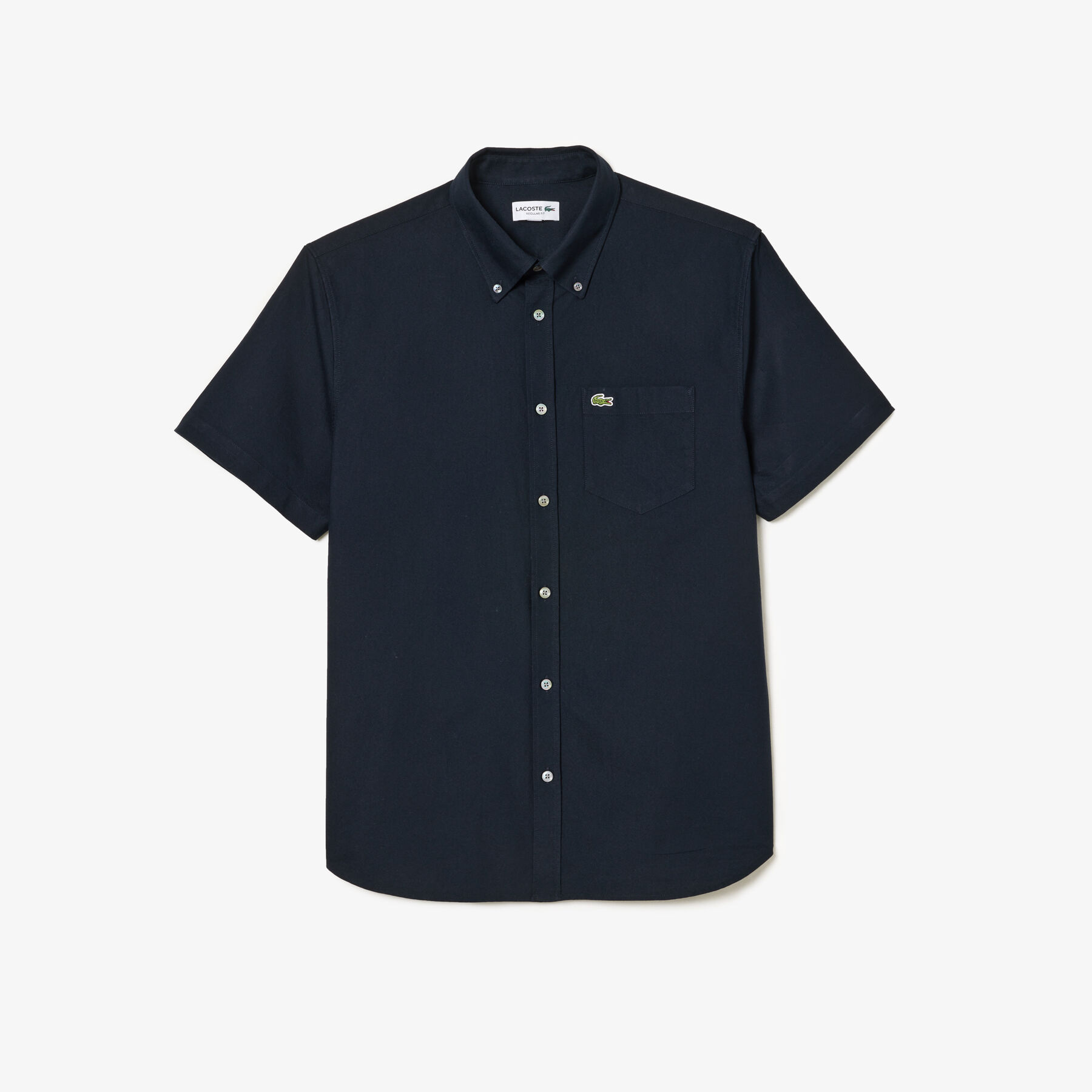 قميص أكسفورد بأكمام قصيرة وقصة عادية Regular Fit Short Sleeved Oxford Shirt - CH1917-00-F2W