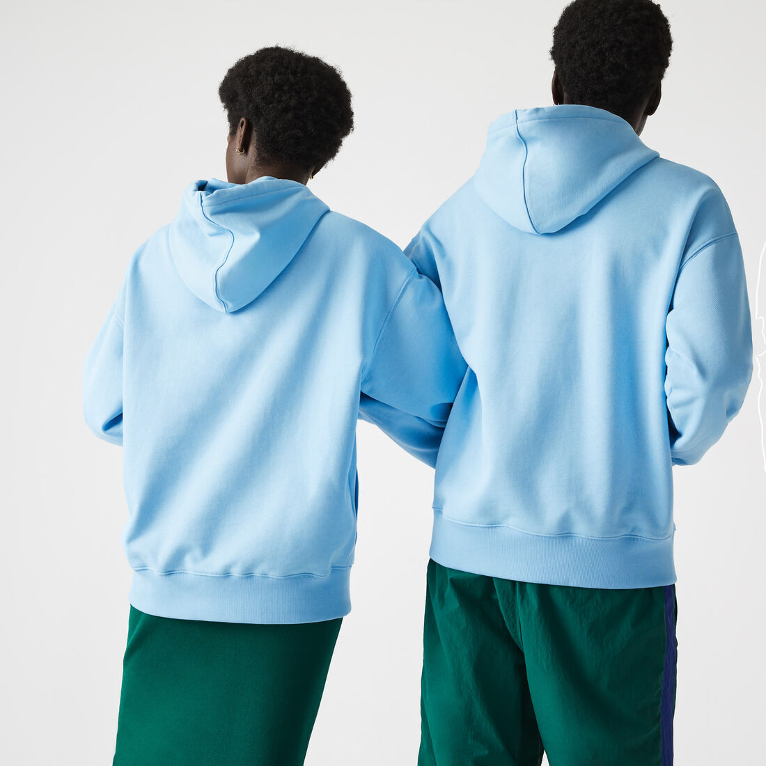 كنزة فضفاضة بغطاء للرأس للجنسين من مجموعة Lacoste L!VE كنزة فضفاضة بغطاء للرأس للجنسين من مجموعة Lacoste L!VE