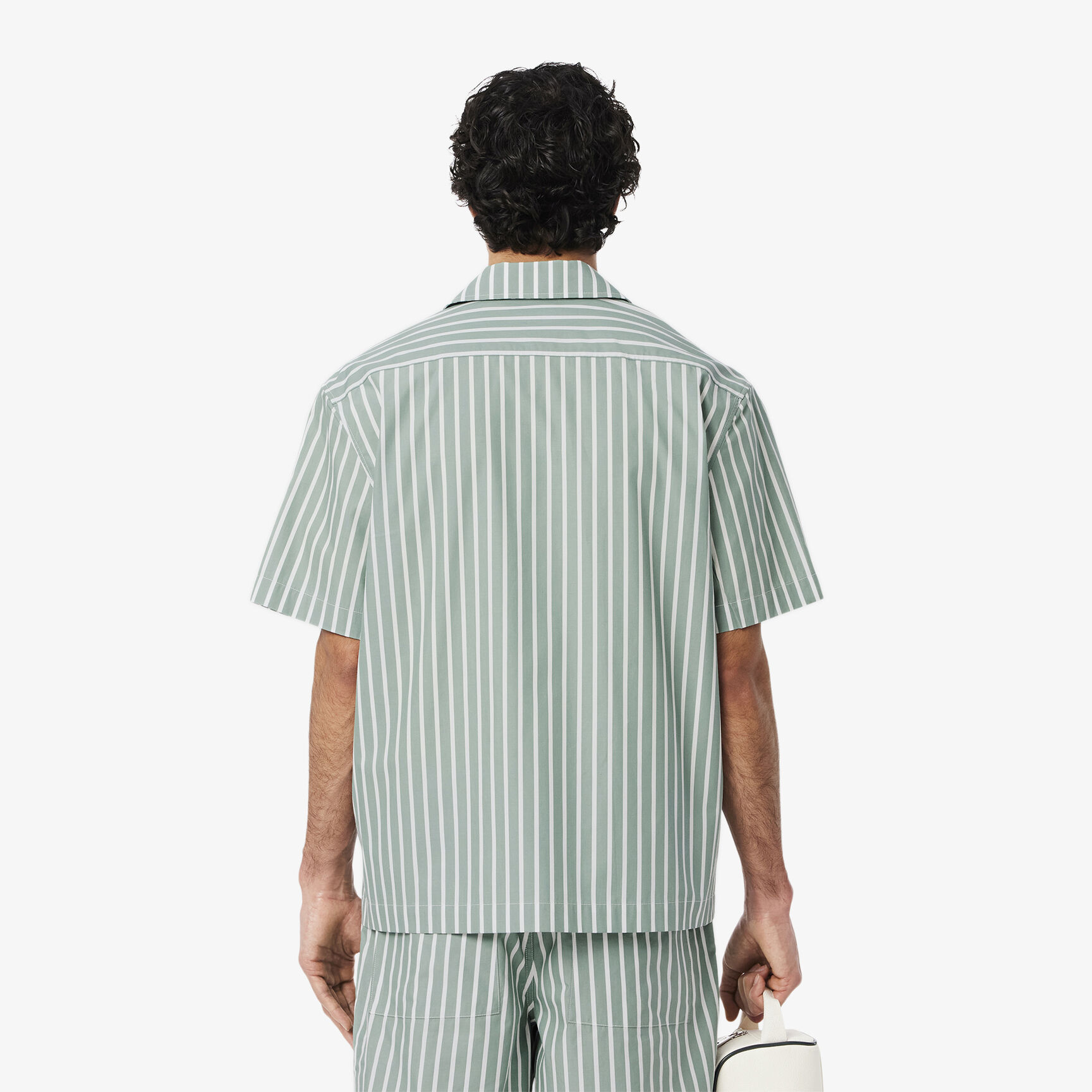 Relaxed Fit Striped Short Sleeved Shirt Relaxed Fit Striped Short Sleeved Shirt - CH9083-00-BLI