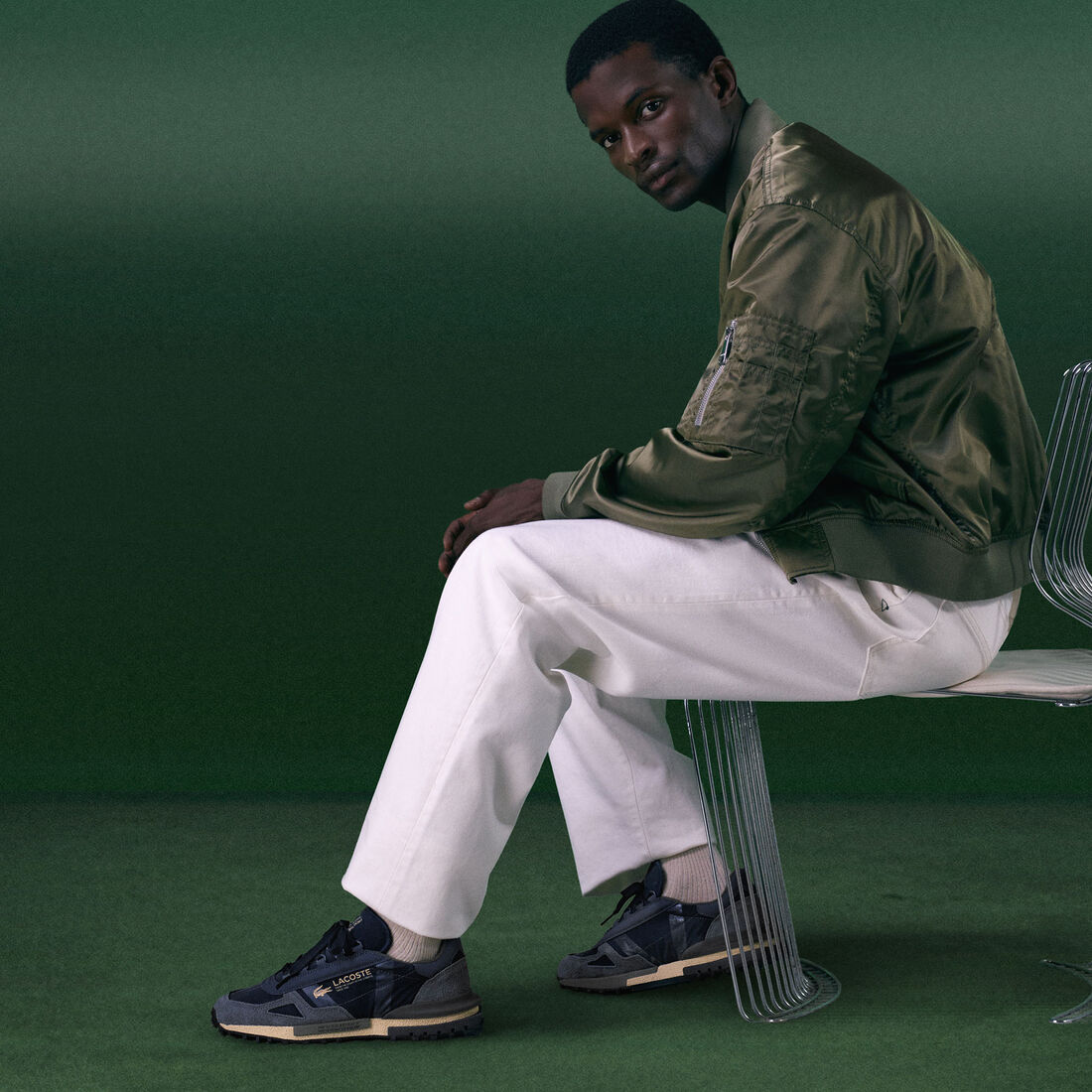 حذاء رياضي جلدي إيليت أكتيف للرجال Men's Elite Active Leather Sneakers - 49SMA0002-AH9