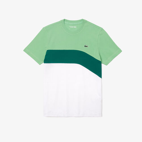 Men’s Lacoste Sport Ultra-light Colourblock Cotton Tennis T-shirt