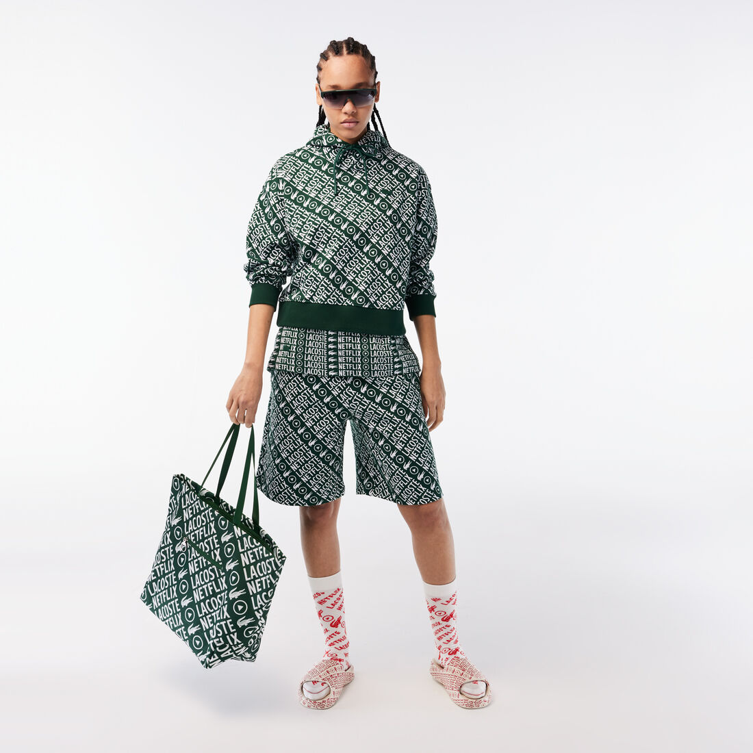 سويت شيرت قطن عضوي للنساء مجموعة Lacoste x Netflix سويت شيرت قطن عضوي للنساء مجموعة Lacoste x Netflix