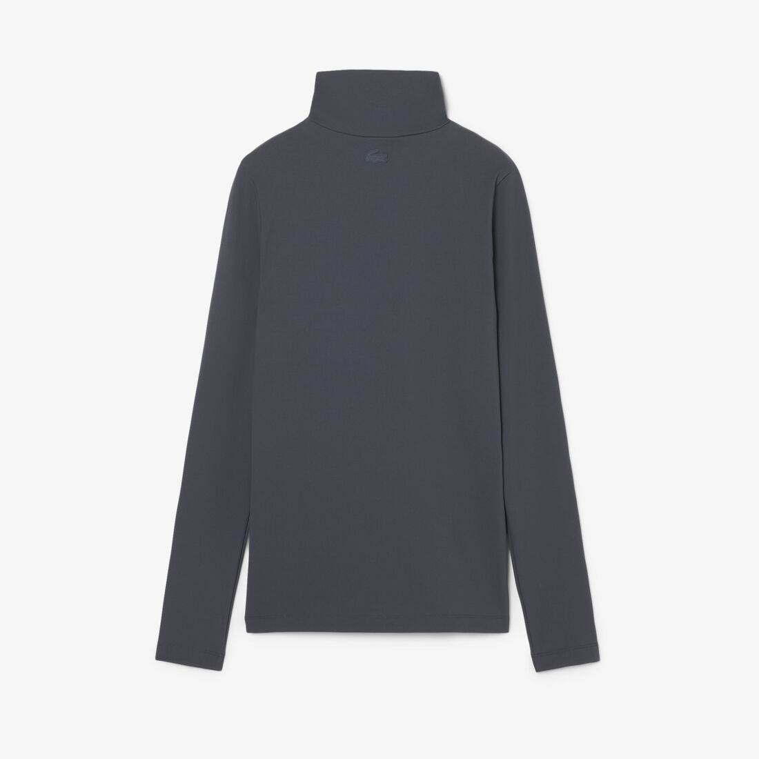 lacoste runway high neck printed stretch t shirt