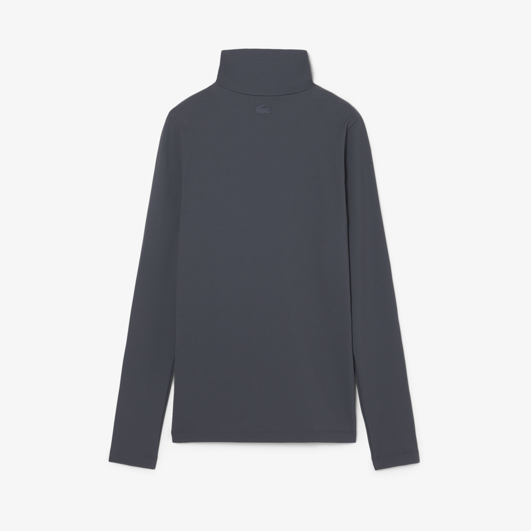 lacoste runway high neck printed stretch t shirt
