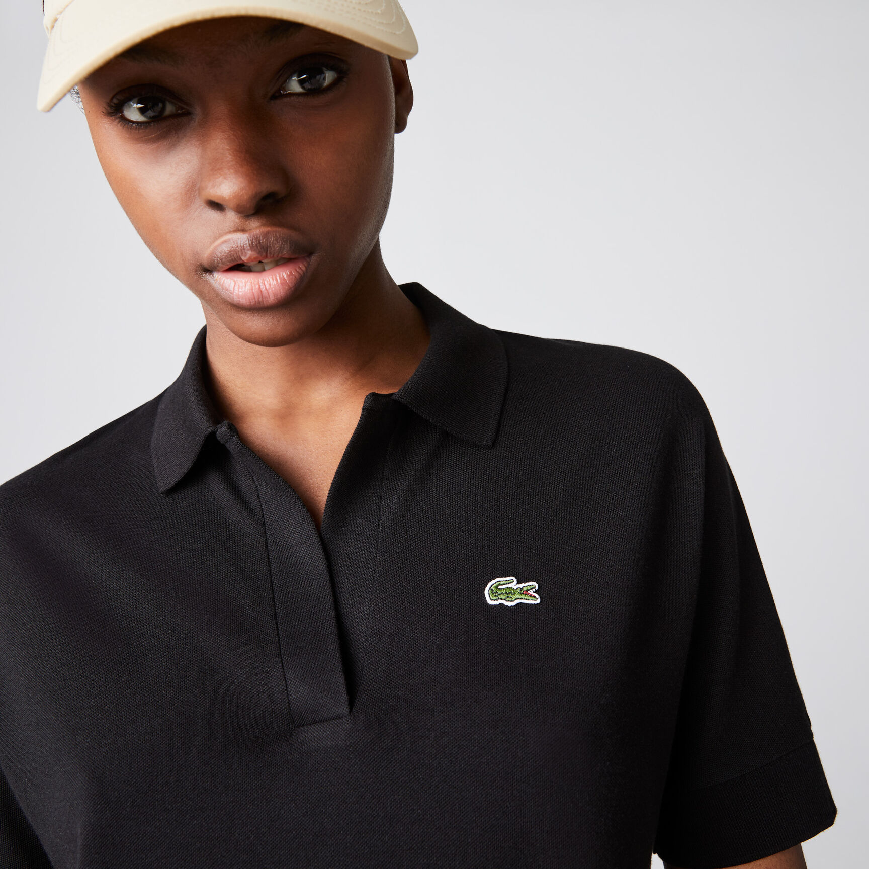 Open Neck Fluid Pique Polo Shirt - PF0504-00-031