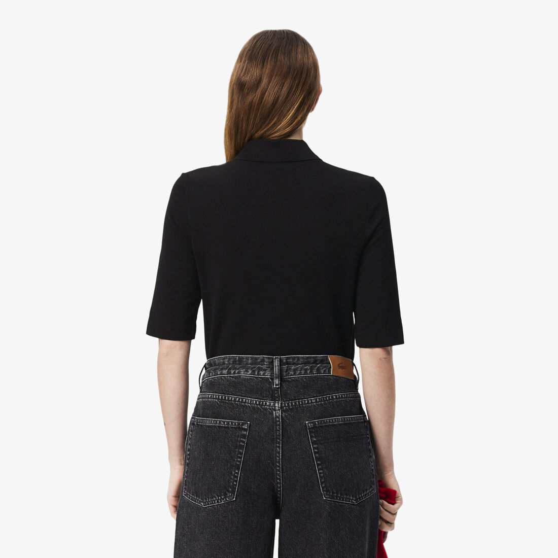 تي شيرت بولو بيكيه قطن ذو وجهين فضفاض Women's Lacoste Slim Fit Supple Cotton Polo Shirt - PF0503-00-031