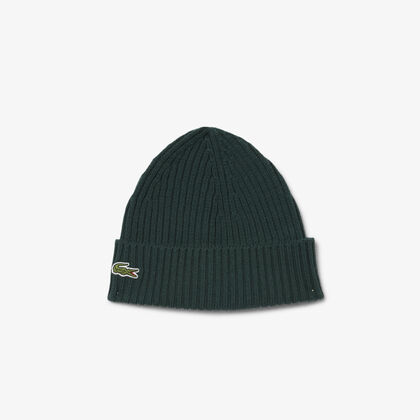 Rib Knit Brushed Wool Beanie