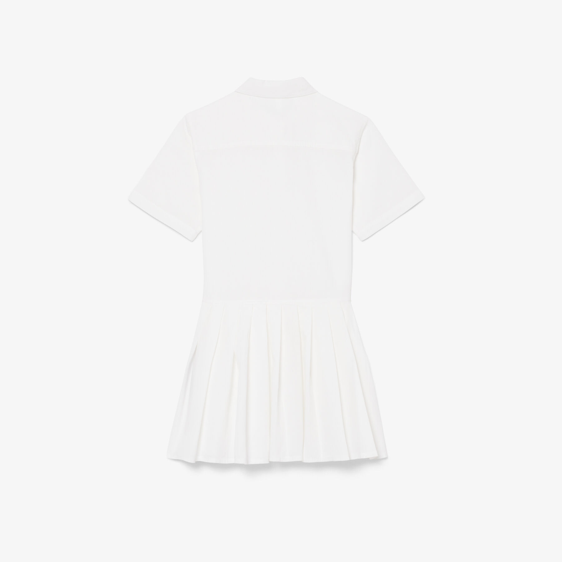 فستان قميص بتنورة من قماش البوبلين المطوي Poplin Pleat Skirt Shirt Dress - EJ6639-00-70V