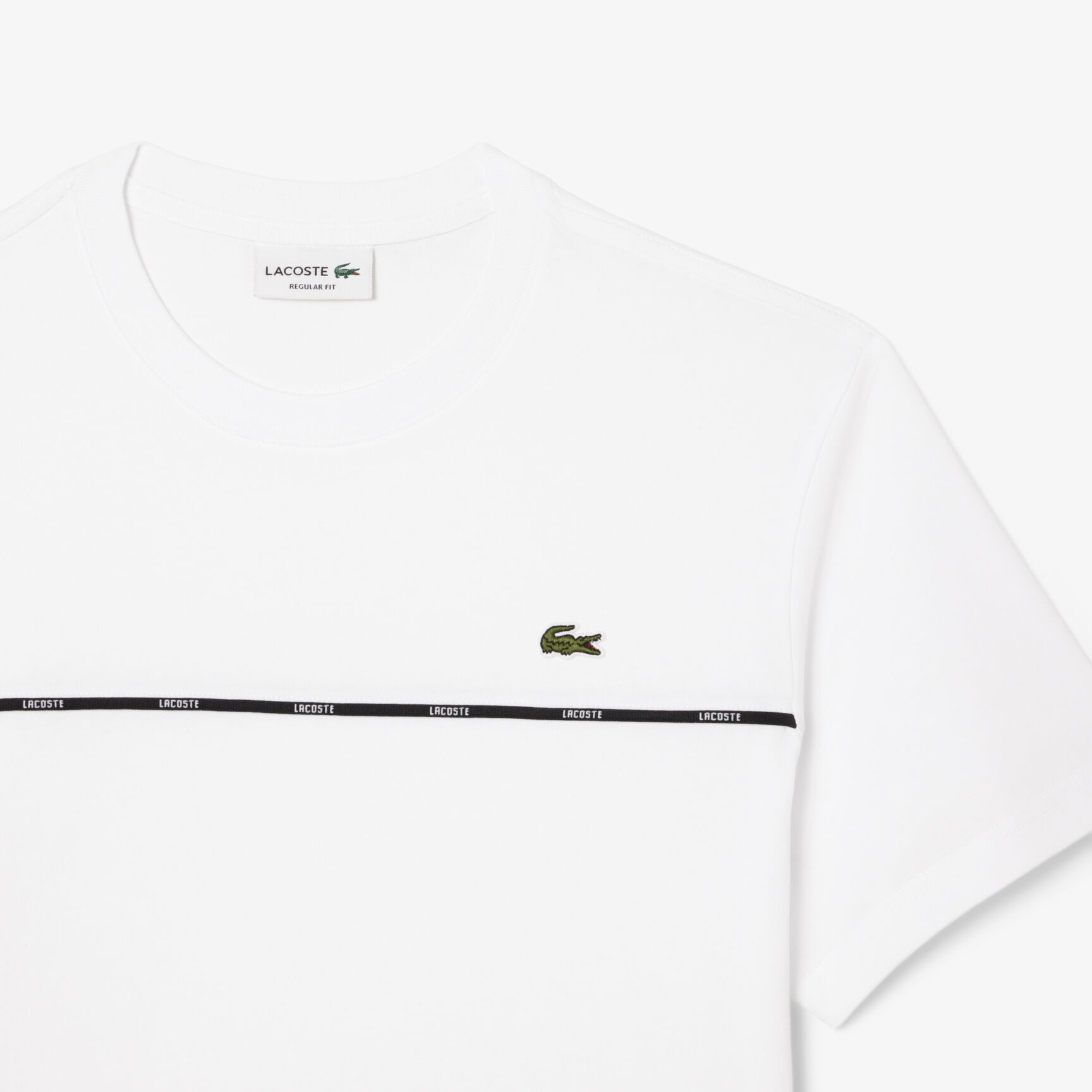 تي شيرت لاكوست جيرسي قطني Lacoste Trim Cotton Jersey T-shirt - TH9842-00-001