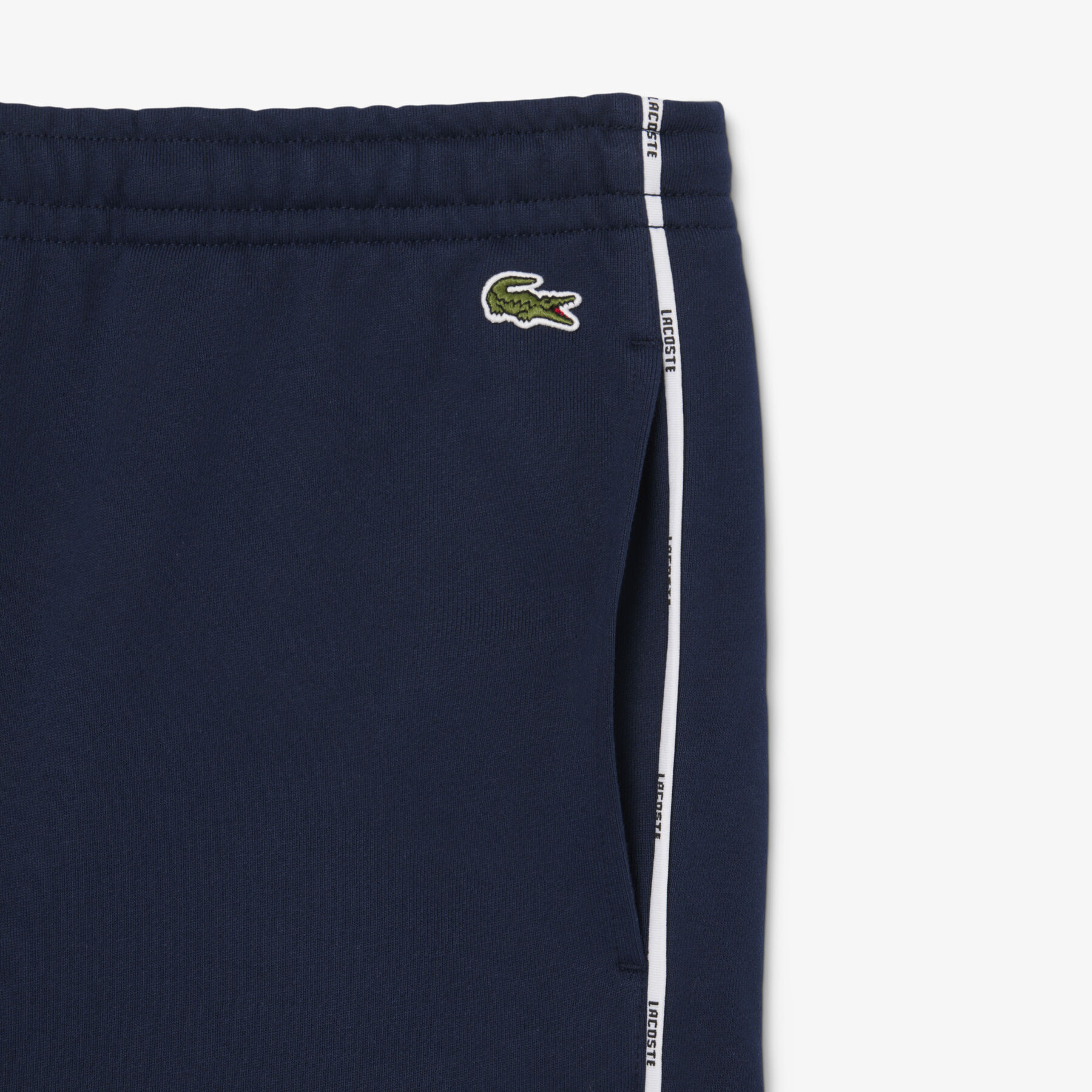 Logo Trim Cotton Fleece Shorts lacoste logo trim cotton fleece shorts