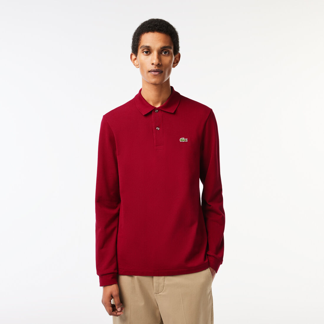 Original L.12.12 Long Sleeve Cotton Polo Shirt - L1312-00-476