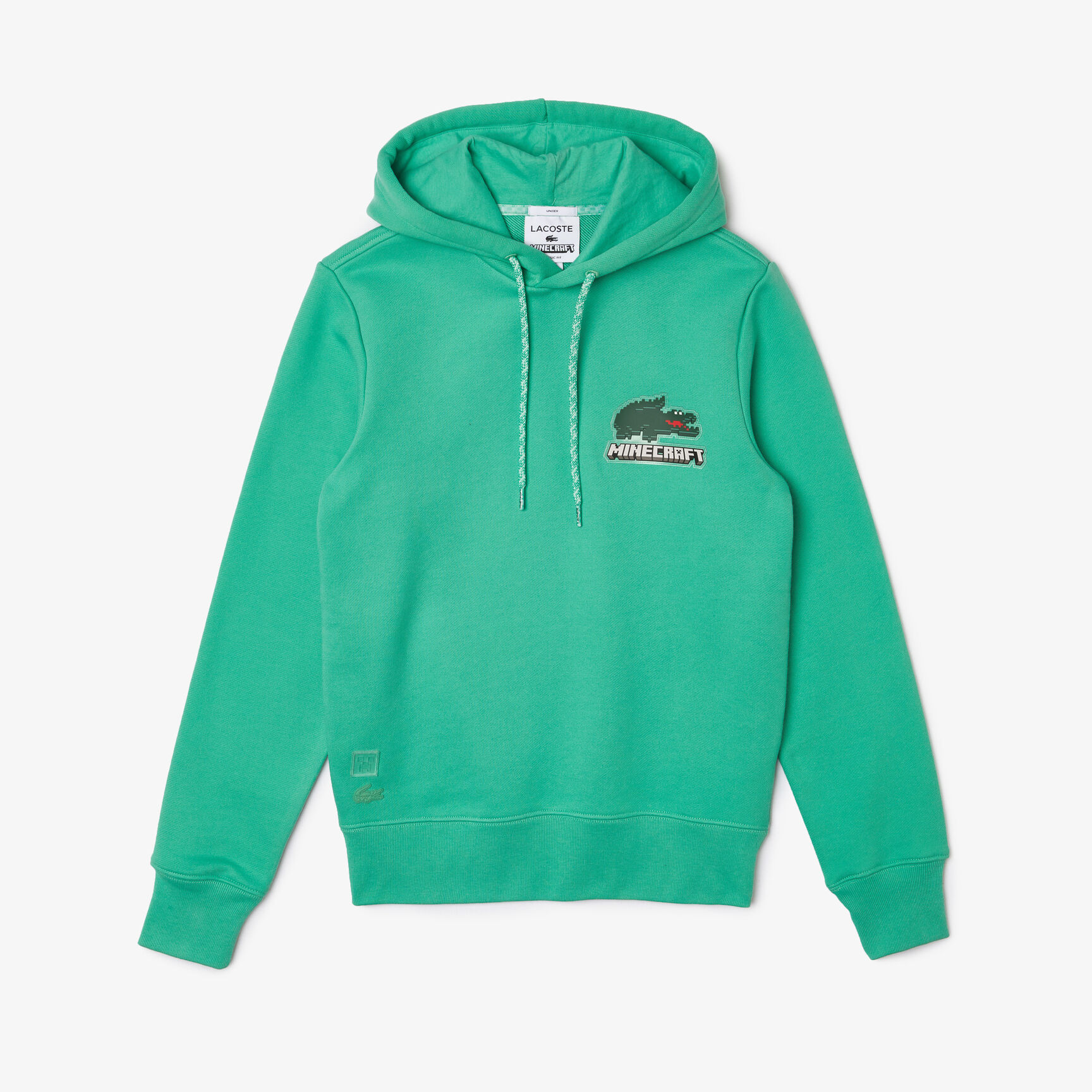 Unisex Lacoste x Minecraft Hooded Cotton Fleece Hoodie