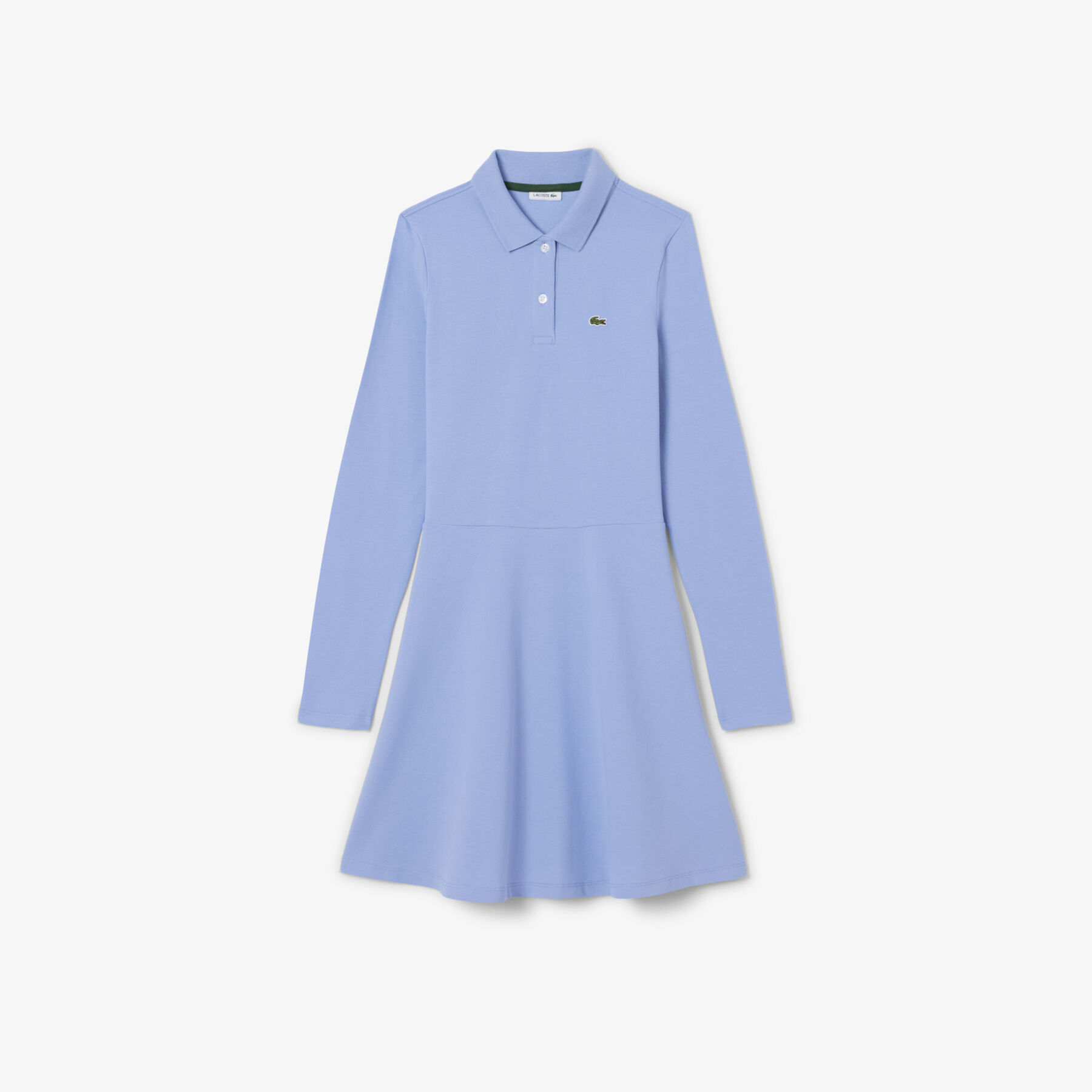 Long Sleeved Stretch Pique Polo Dress lacoste long sleeved stretch pique polo dress