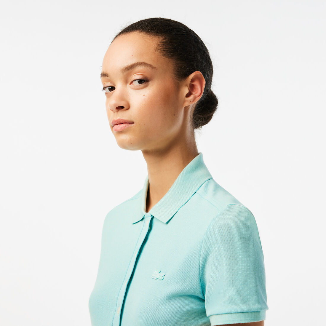 فستان بولو من بيتي بيكيه مطاطي بقصة ضيقة Women's Stretch Cotton Pique Polo Dress - EF5473-00-LGF