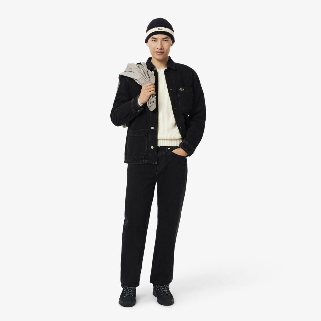 قبعة صوف محبوكة مضلعة Rib Knit Carded Wool Beanie - RB9883-00-HHW