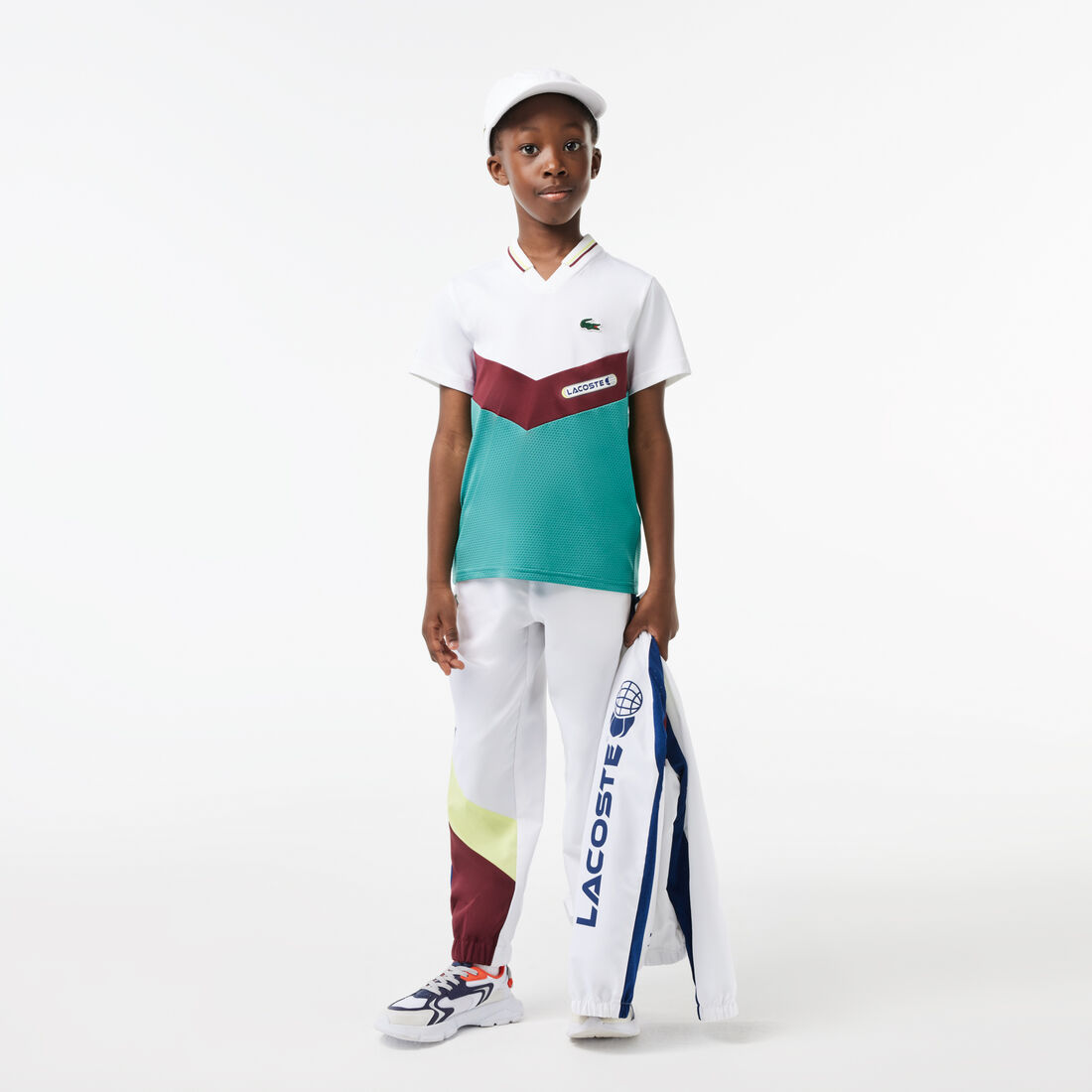 تي شيرت بولو للجولف قطن ومقاوم للأشعة فوق البنفسجية Lacoste Tennis x Daniil Medvedev Jersey Polo Shirt - DJ1318-00-Q7I