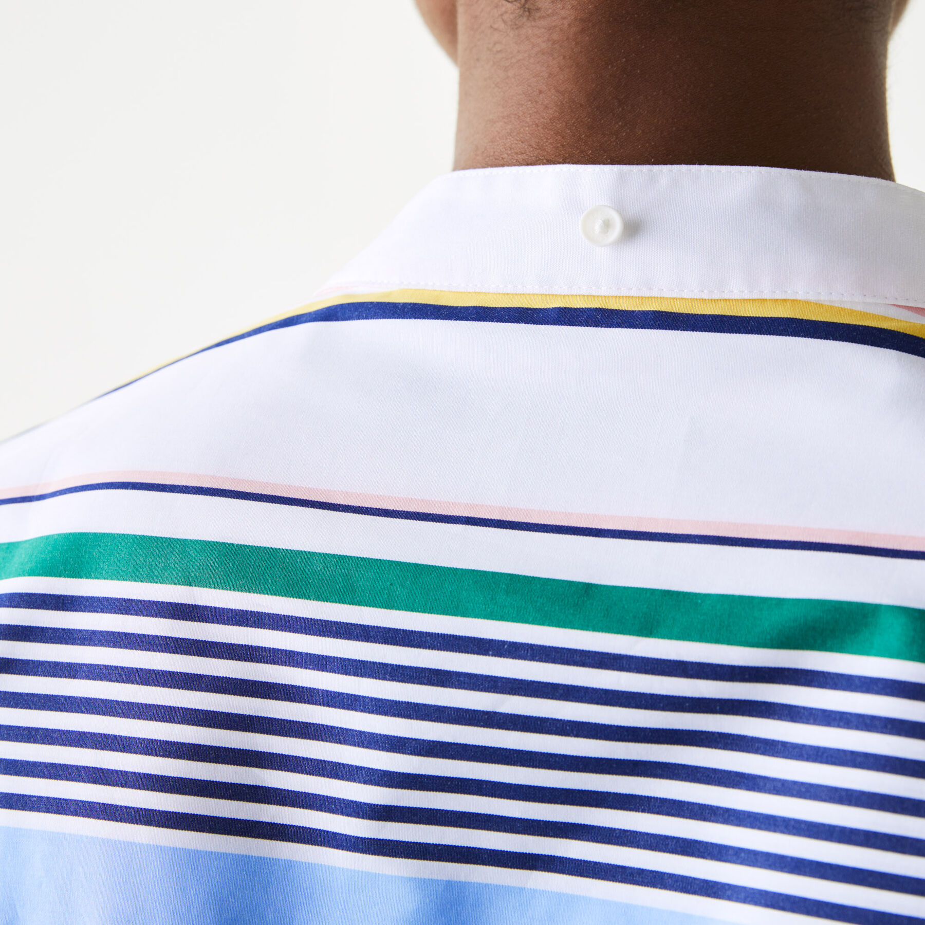 women s lacoste live classic fit scarf neck striped cotton shirt