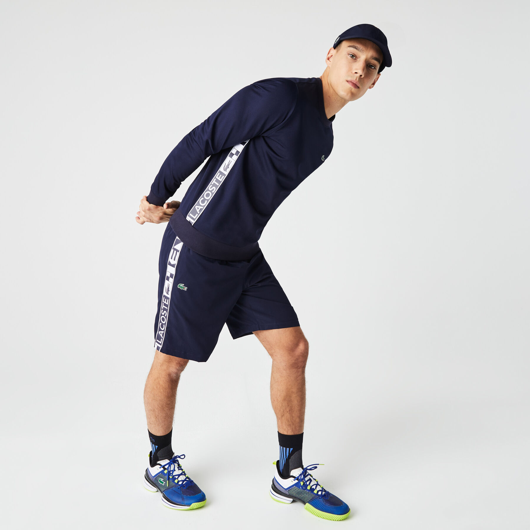لاكوست شورت تنس تفتا للرجال مجموعة lacoste sport