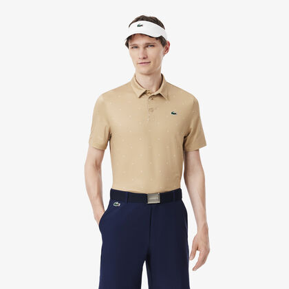 lacoste regular fit printed golf polo shirt