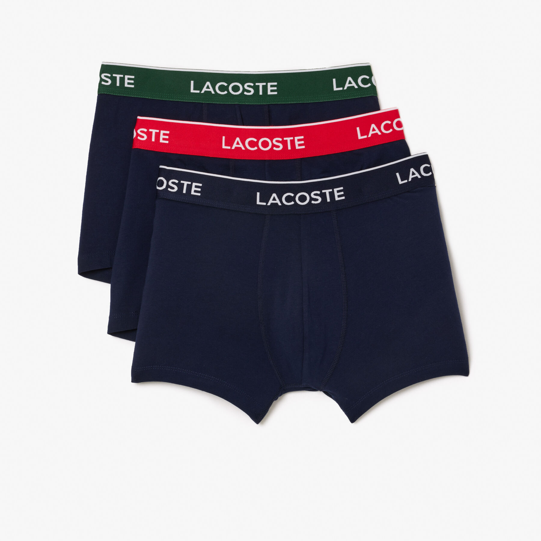 Pack Of 3 Navy Casual Trunks With Contrasting Waistband - 5H3401-00-HY0