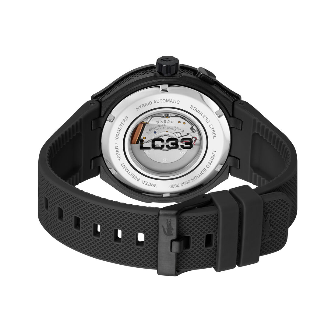 ساعة LC33 بسوار سيليكون أسود LC33 Black Silicone Watch - 2011468-BLK