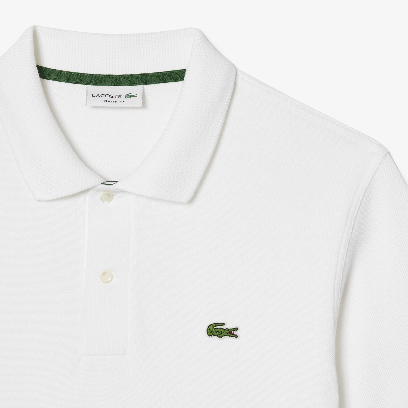 تيشيرت بولو لاكوست بيكيه قطن عضوي بقصة كلاسيكية للرجال مجموعة L.12.12 Men's Lacoste Classic Fit L.12.21 Organic Cotton Pique Polo Shirt - L1221-00-001