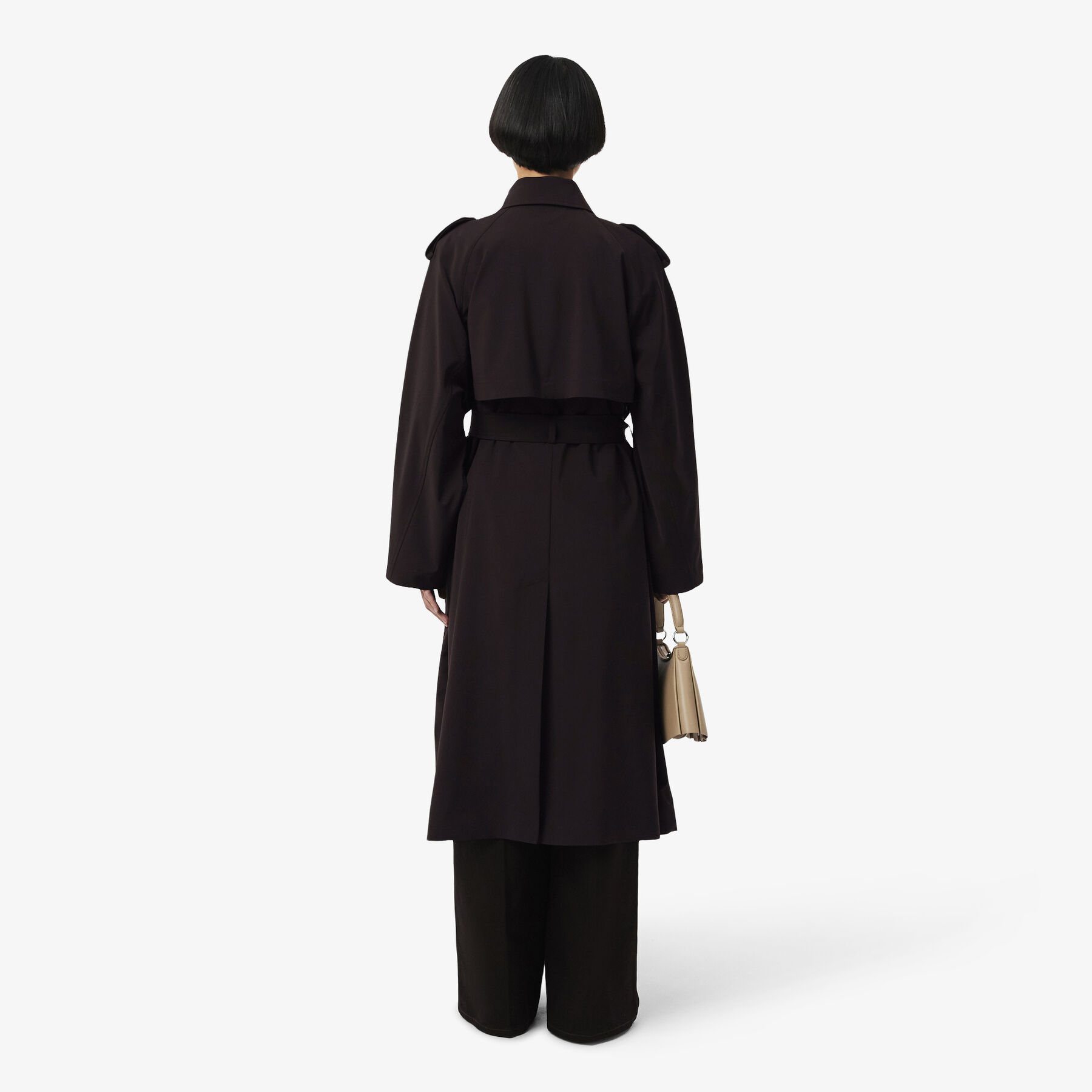 Oversized Wool Blend Trench Coat lacoste oversized wool blend trench coat