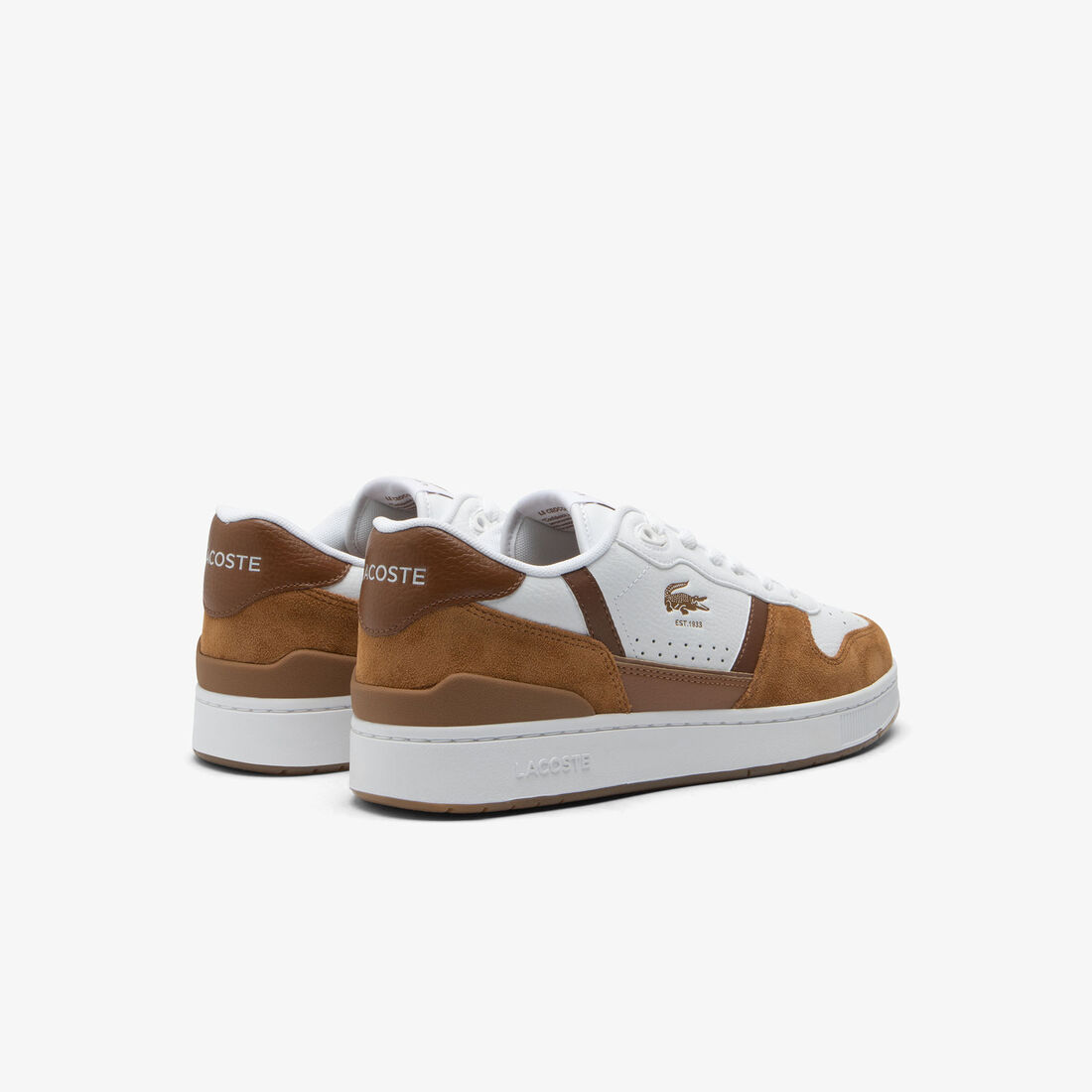 مجموعة أحذية رياضية جلدية للرجال مزودة بمشبك على شكل حرف T Men's T-Clip Set Leather Sneakers - 50SMA0186-385