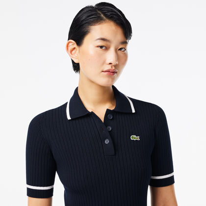 3d Seamless Flared Polo Dress