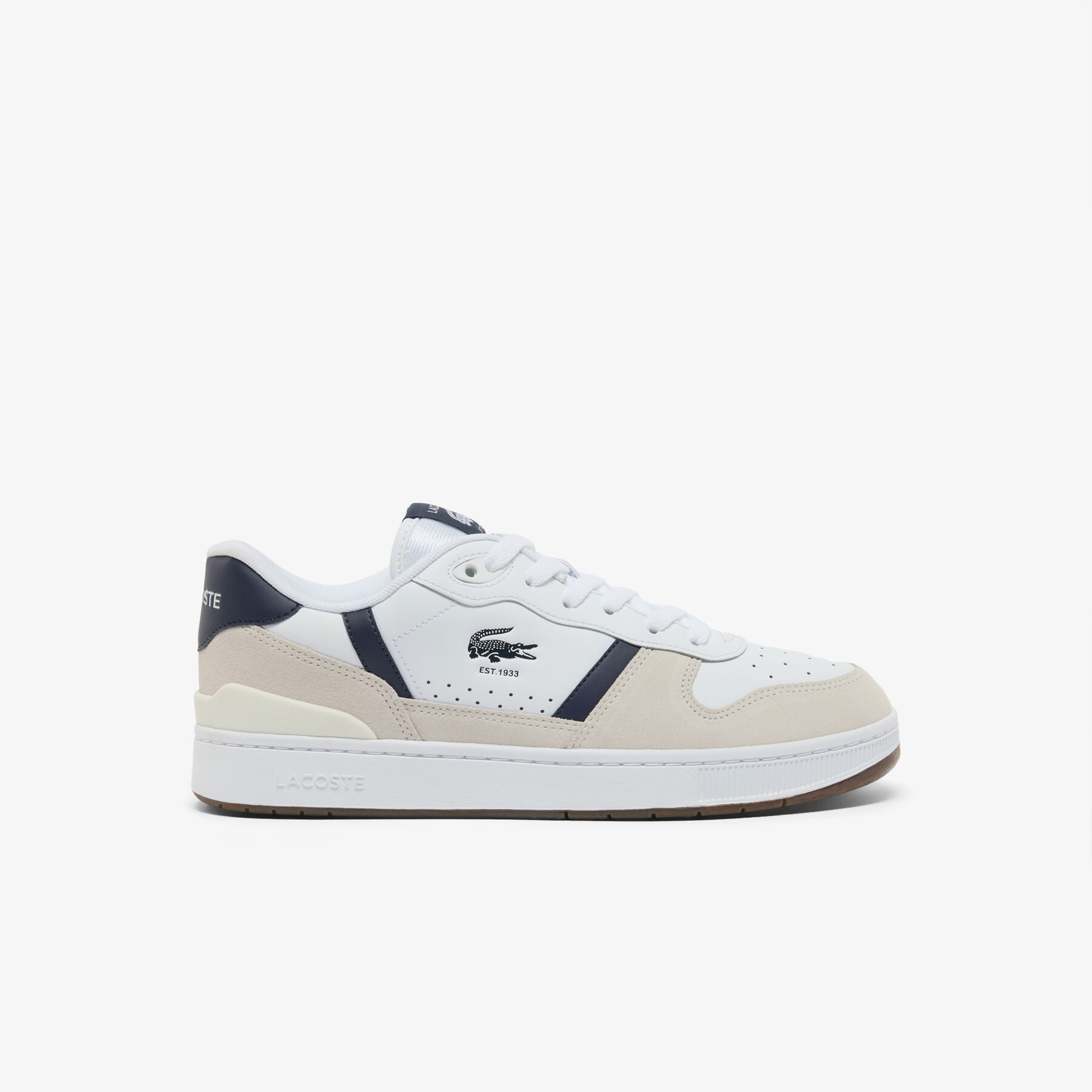 lacoste men s t clip set leather sneakers