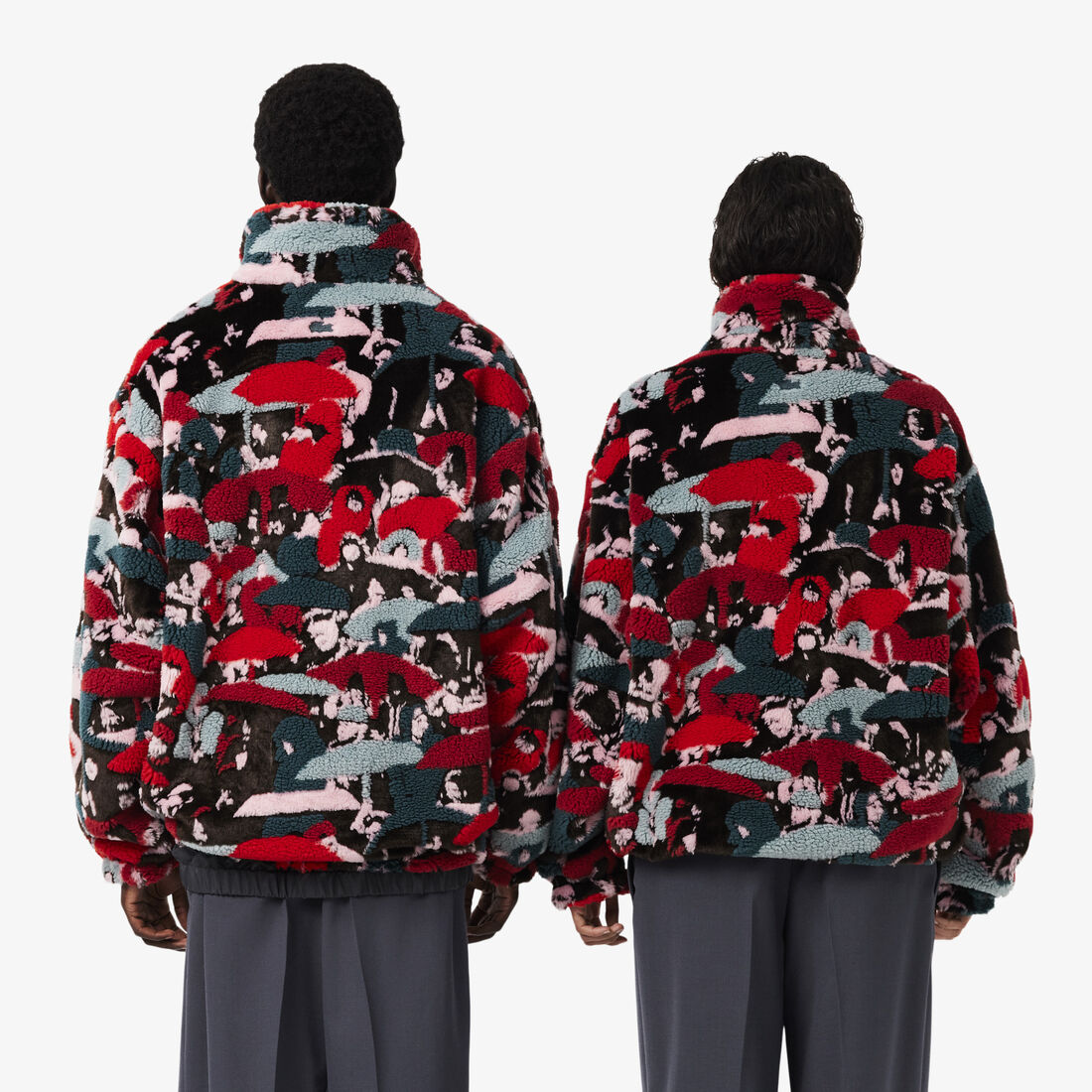 Runway Jacquard Sherpa Jacket lacoste runway jacquard sherpa jacket