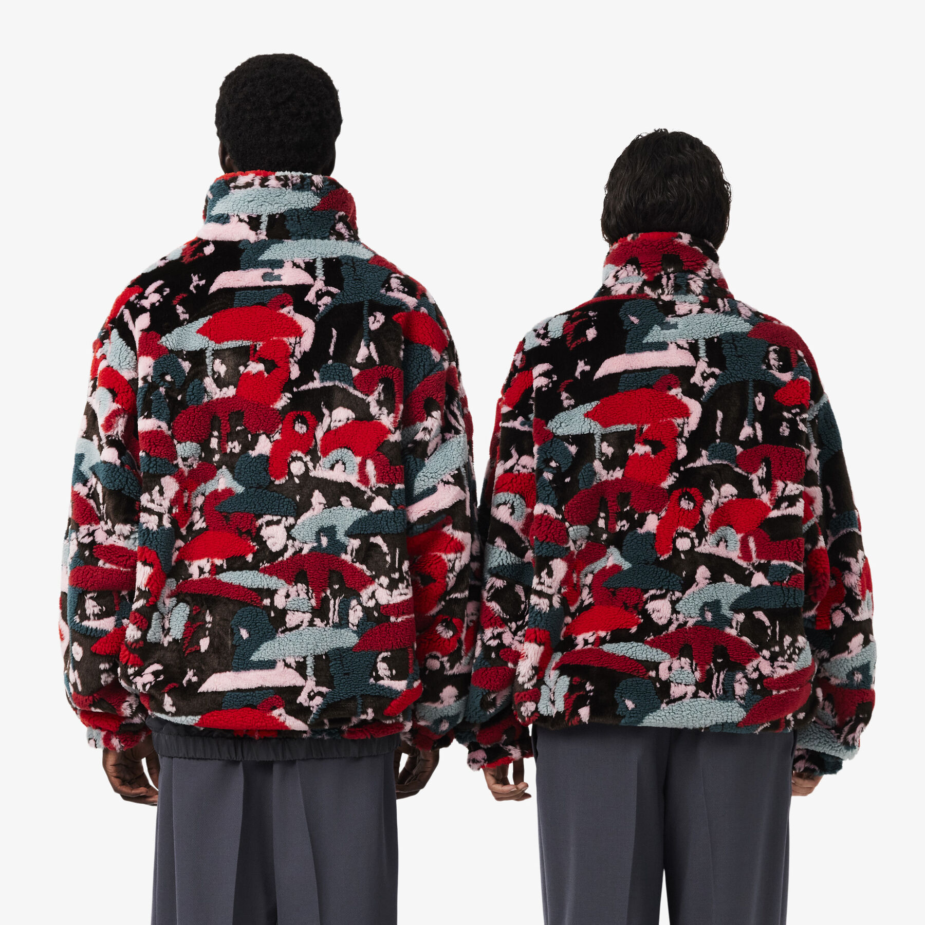 Runway Jacquard Sherpa Jacket lacoste runway jacquard sherpa jacket