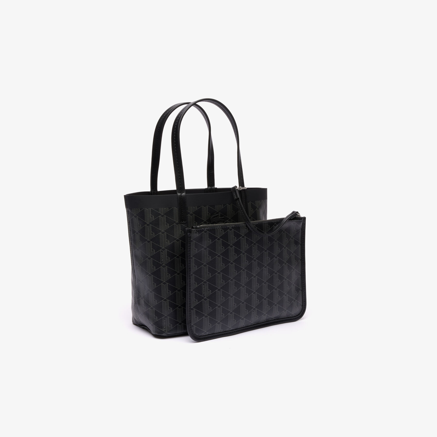 Zely Coated Canvas Monogram Small Tote lacoste zely coated canvas monogram small tote