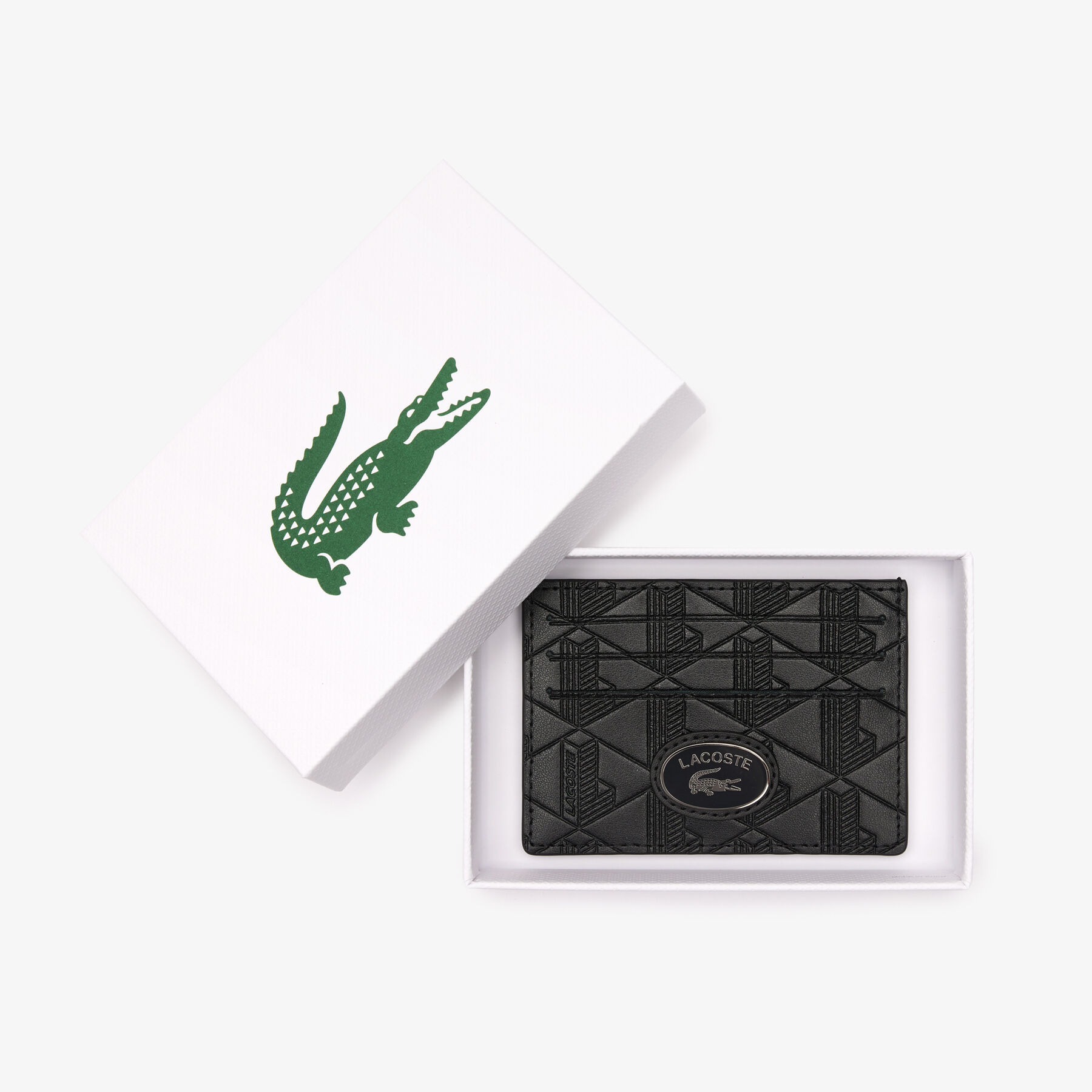 حامل بطاقات جلدي بطبعة المونوغرام Nomogramme Leather Card Holder - NH4397MR-000