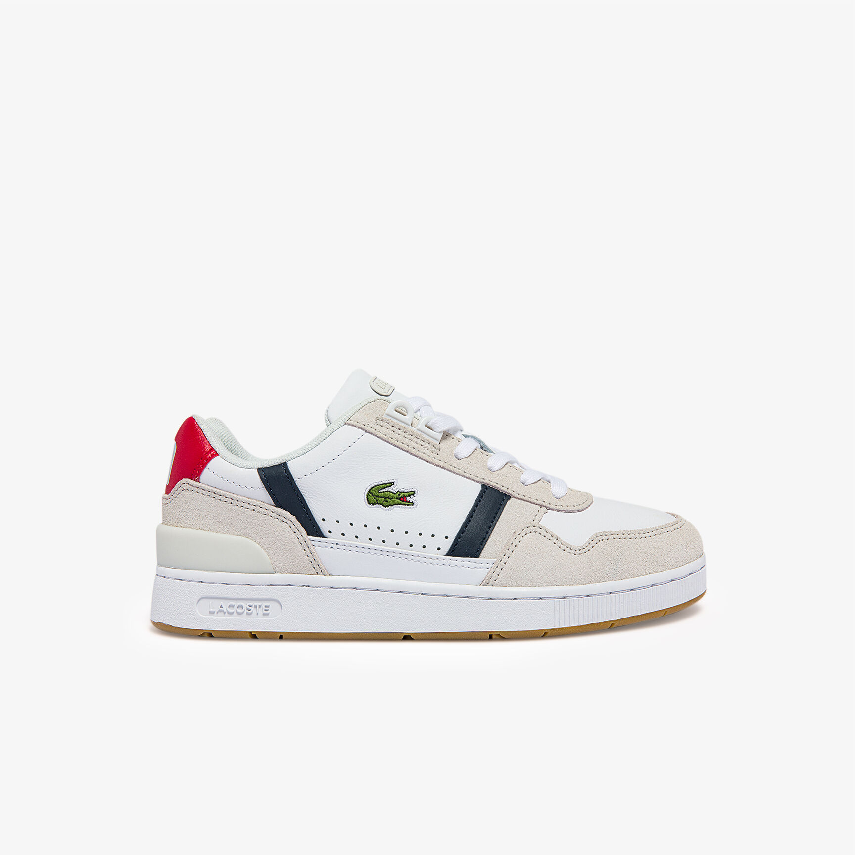 Buy Women's T-Clip Tricolour Leather and Suede Trainers | Lacoste UAE