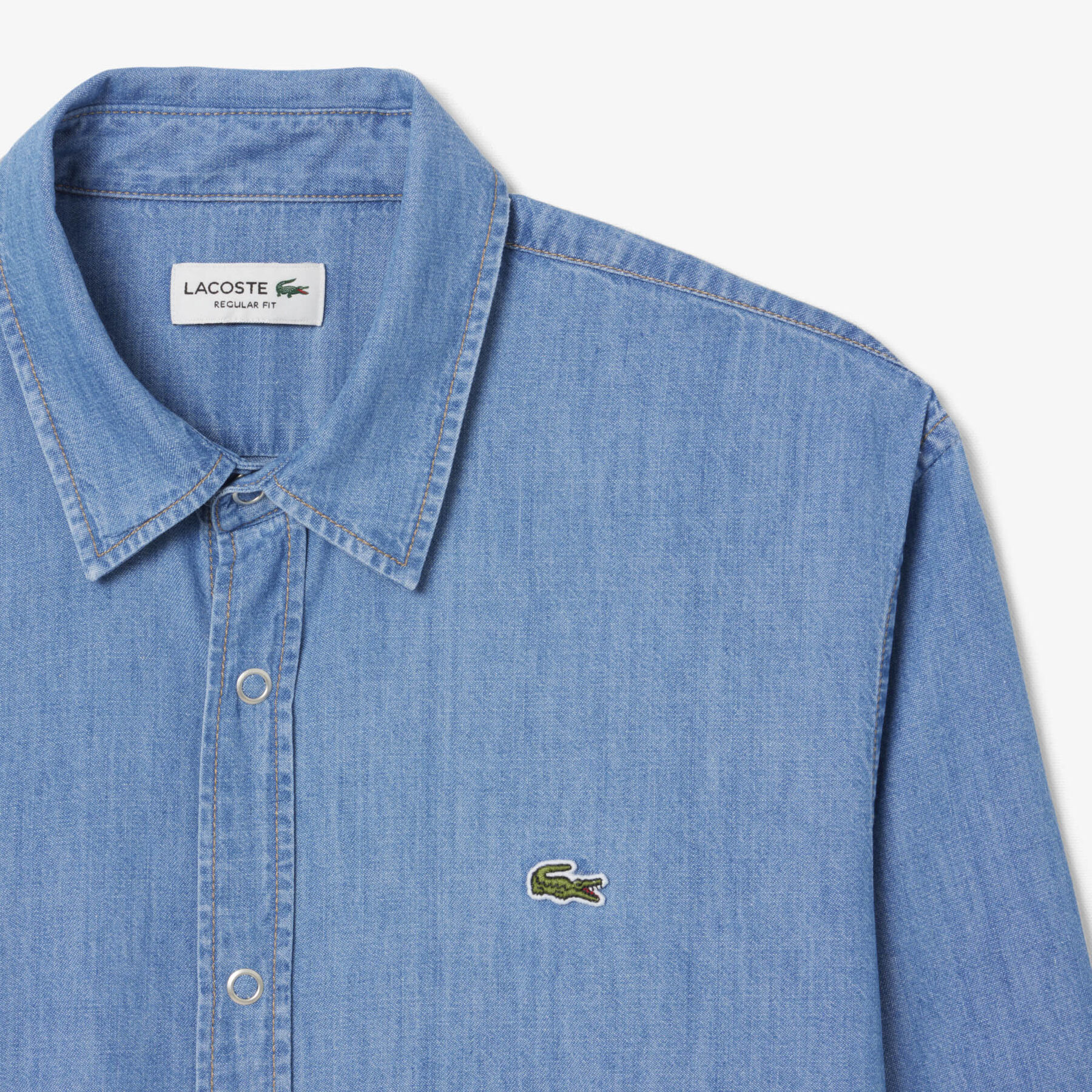 قميص جينز خفيف الوزن بقصة عادية Regular Fit Lightweight Denim Shirt - CH9084-00-MKU