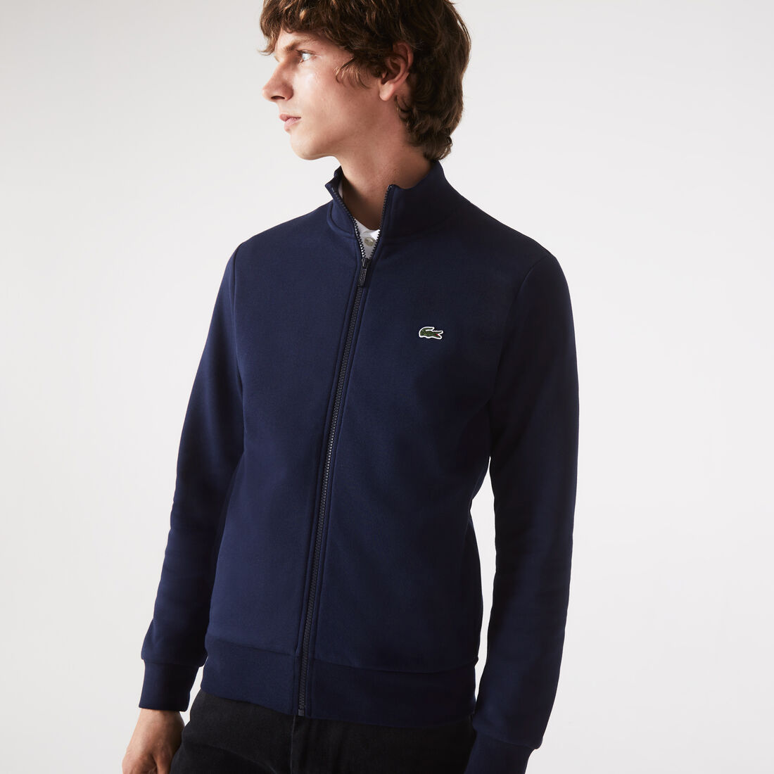 Men's Lacoste Regular Fit Brushed Fleece Zippered Jogger Sweatshirt - SH9622-00-166