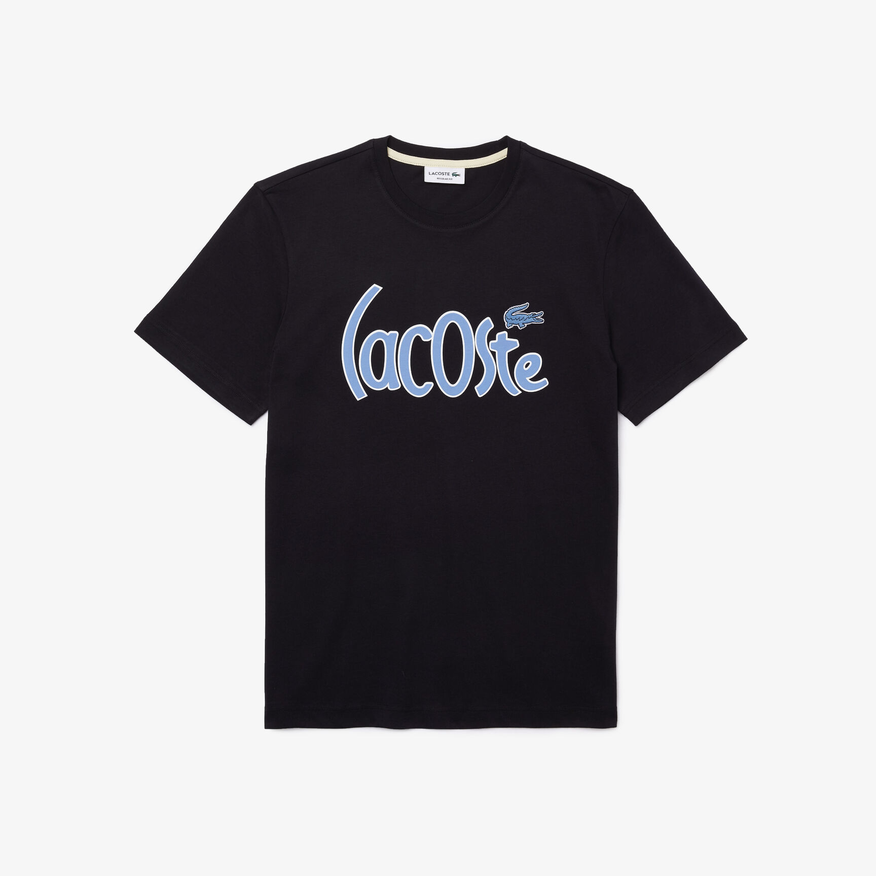 تي شيرت قطن للرجال بفتحة رقبة مستديرة وتوقيع مطبوع تي شيرت قطن للرجال بفتحة رقبة مستديرة وتوقيع مطبوع