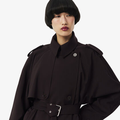 Oversized Wool Blend Trench Coat